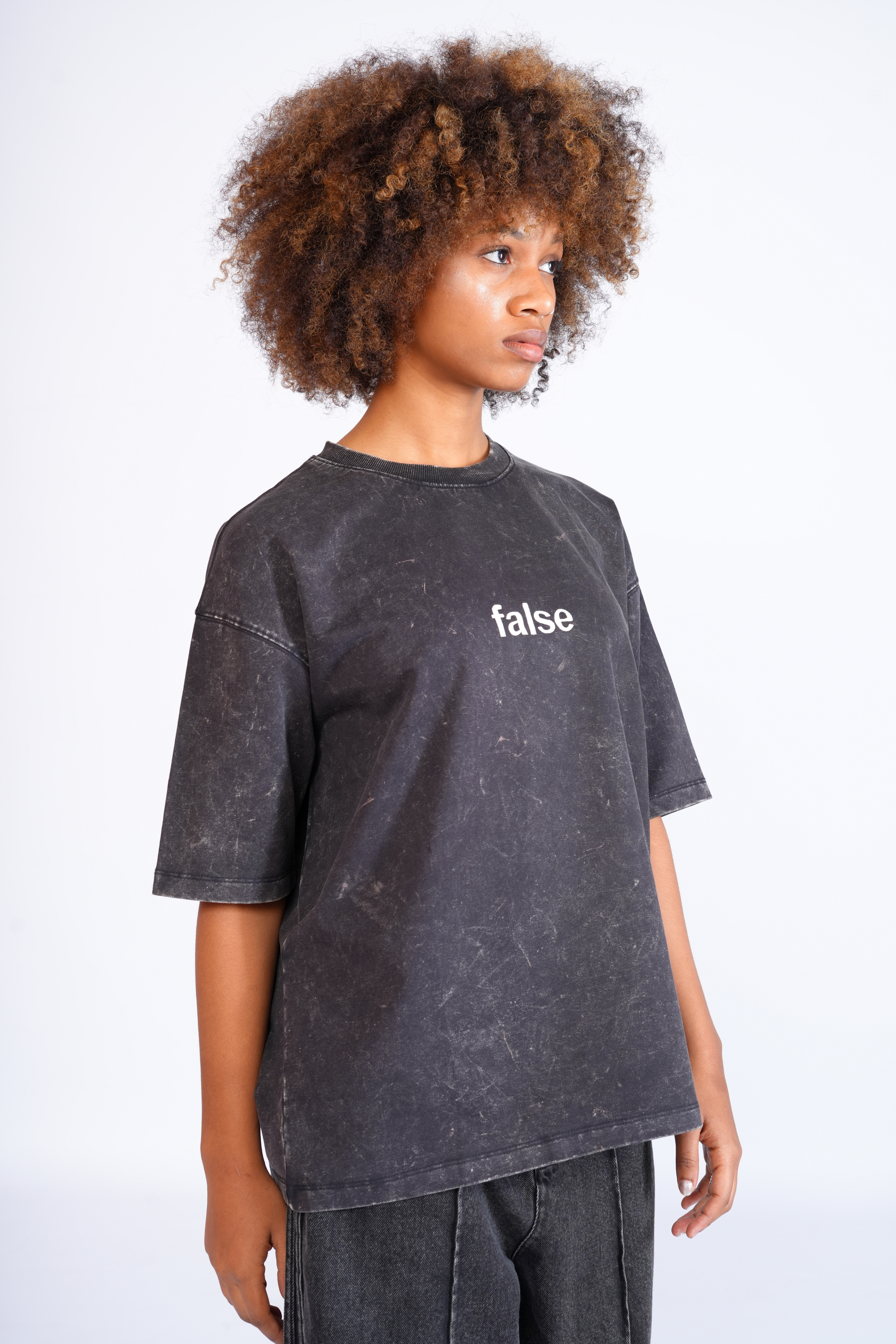Romans inspire acid wash grey t shirt
