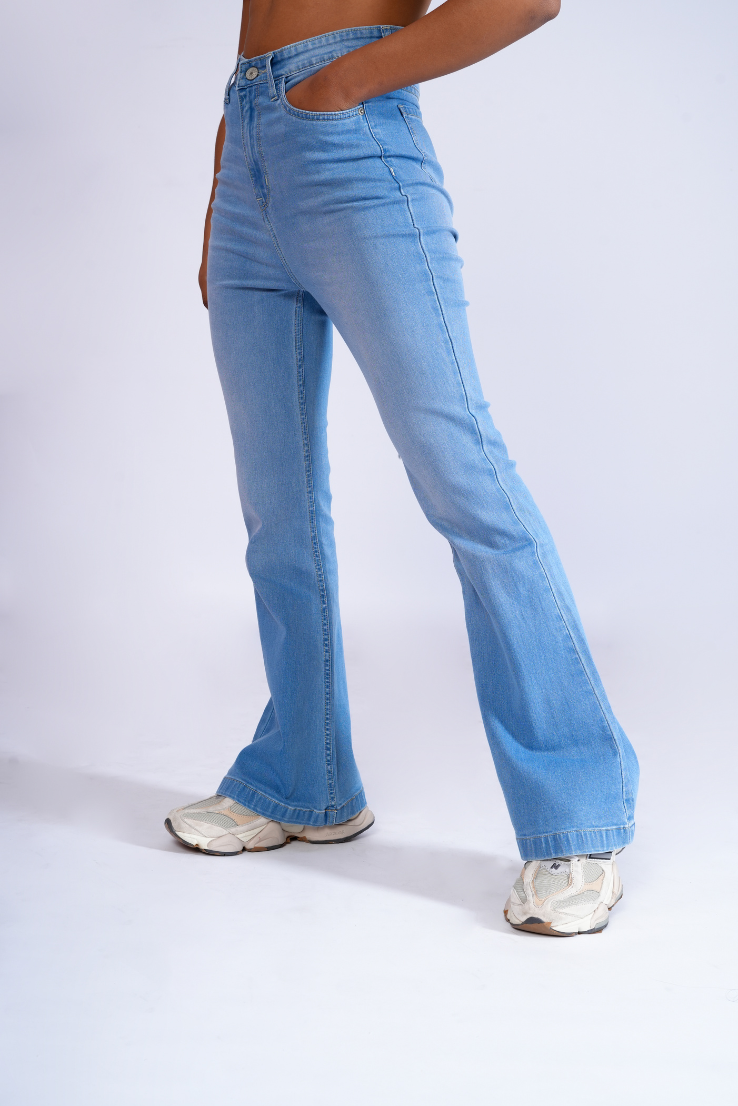 Ice Blue Flare Jeans