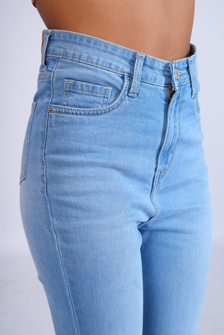 Ice Blue Flare Jeans