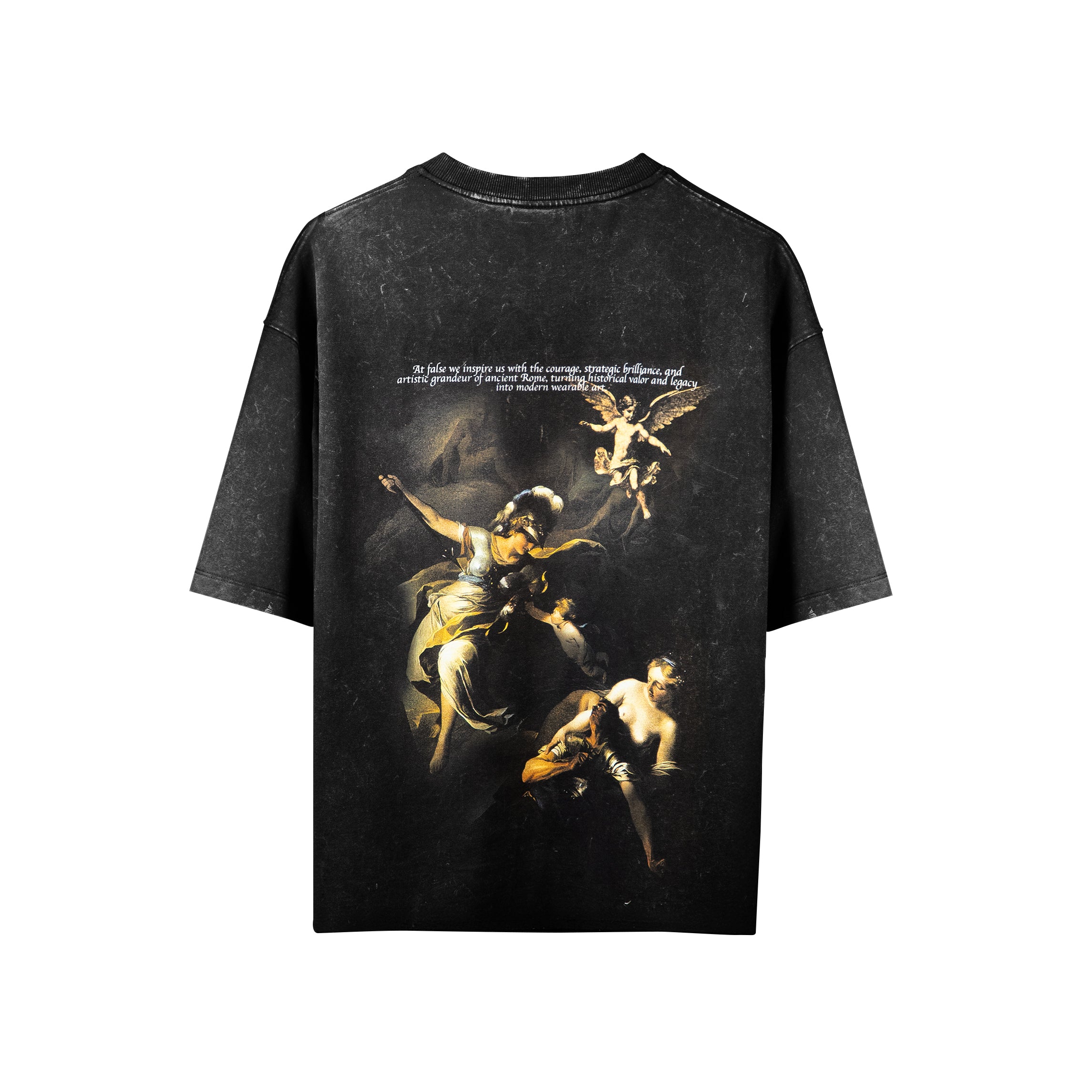 Romans inspire acid wash grey t shirt