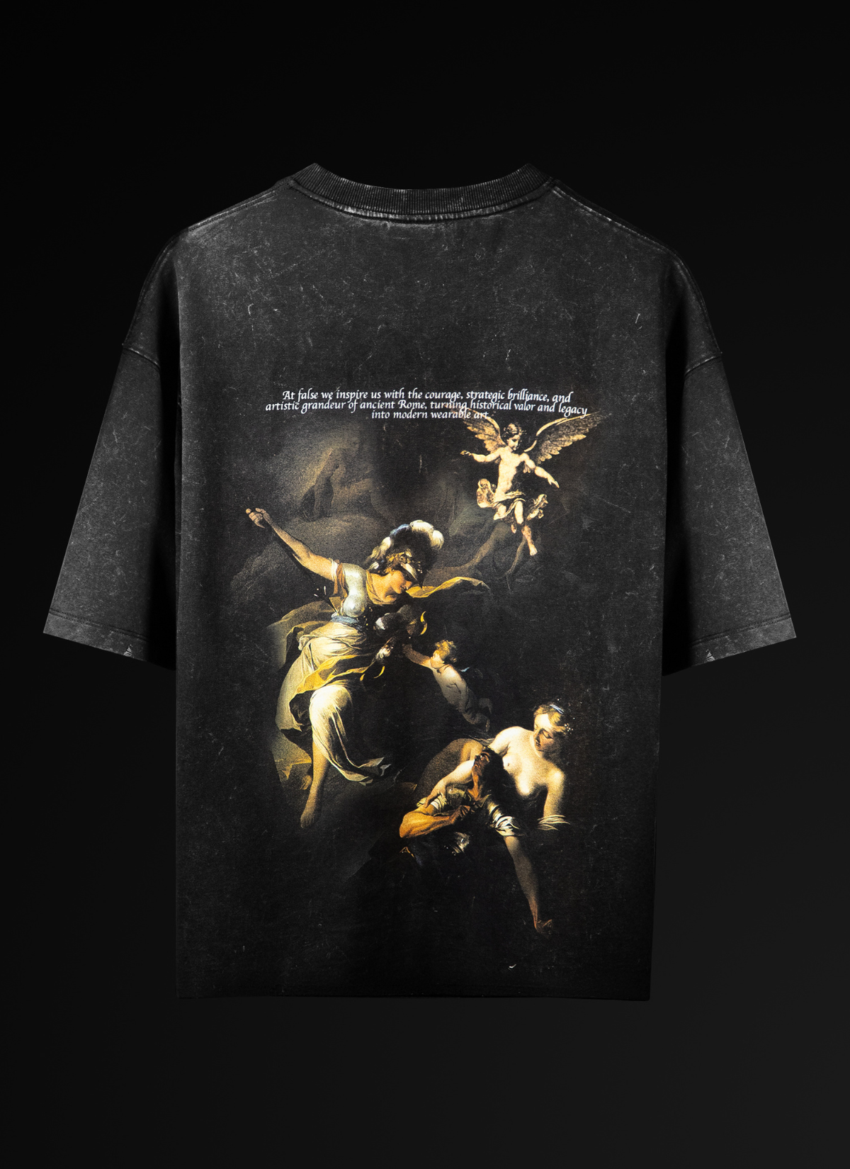 Romans inspire acid wash grey t shirt