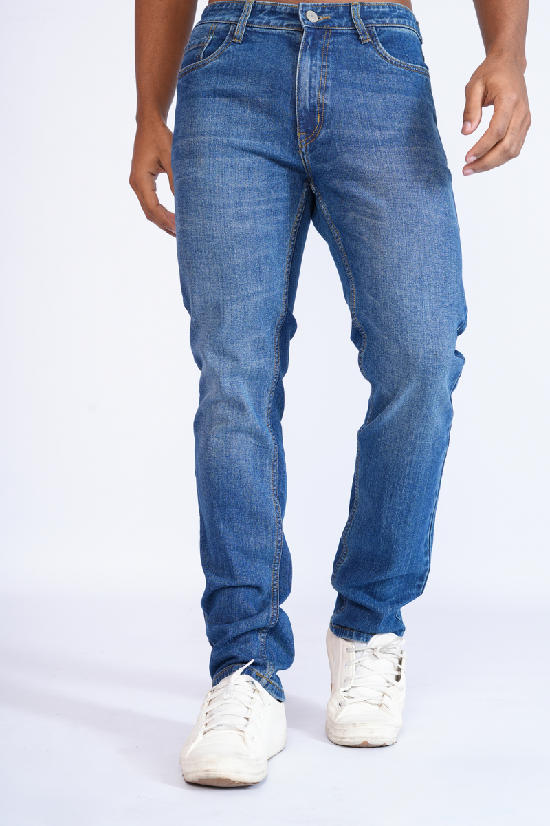 Whisker wash relaxed fit