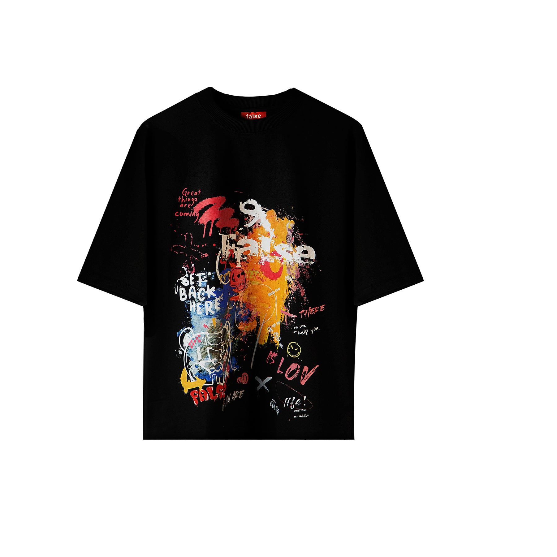 Graffiti inspired black t shirt